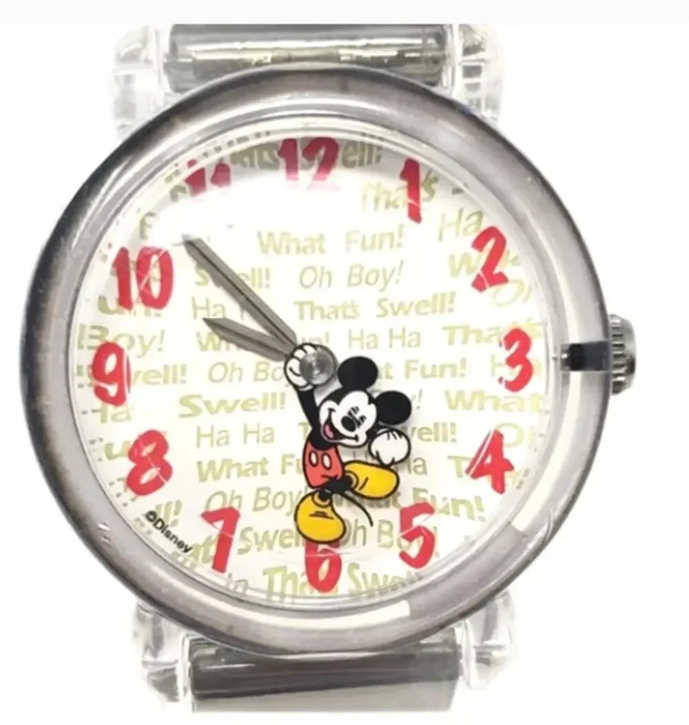 Disney Mickey Mouse Clear Case Watch Mickey Seconds Hand